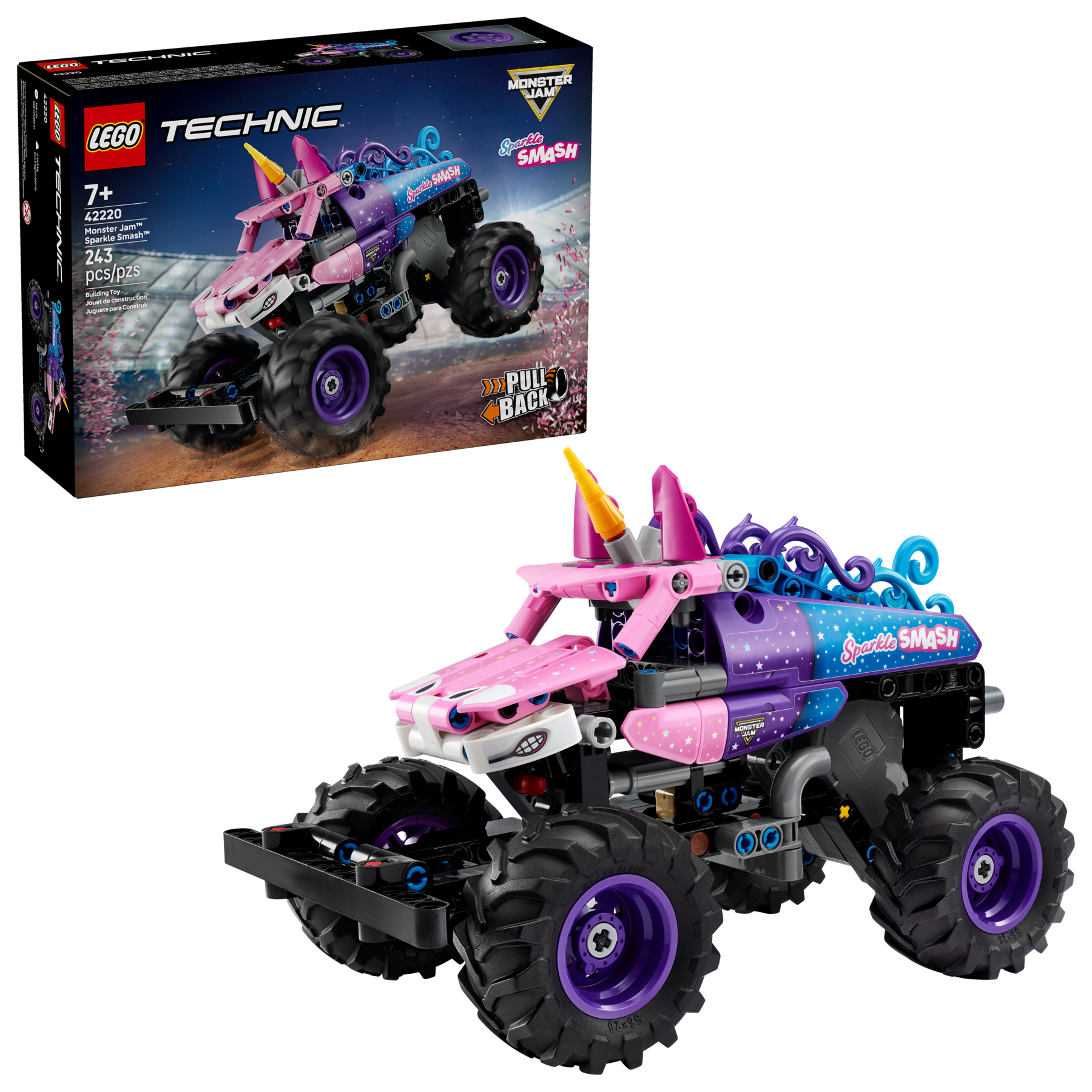 LEGO Technic 42220 Monster Jam Sparkle Smash Pull-Back